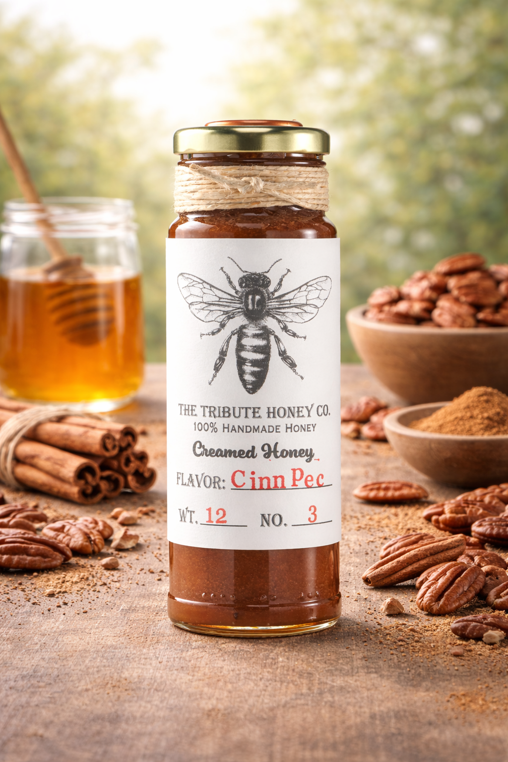 Cinnamon Roasted Pecan Creamed Honey – The Tribute Honey Co